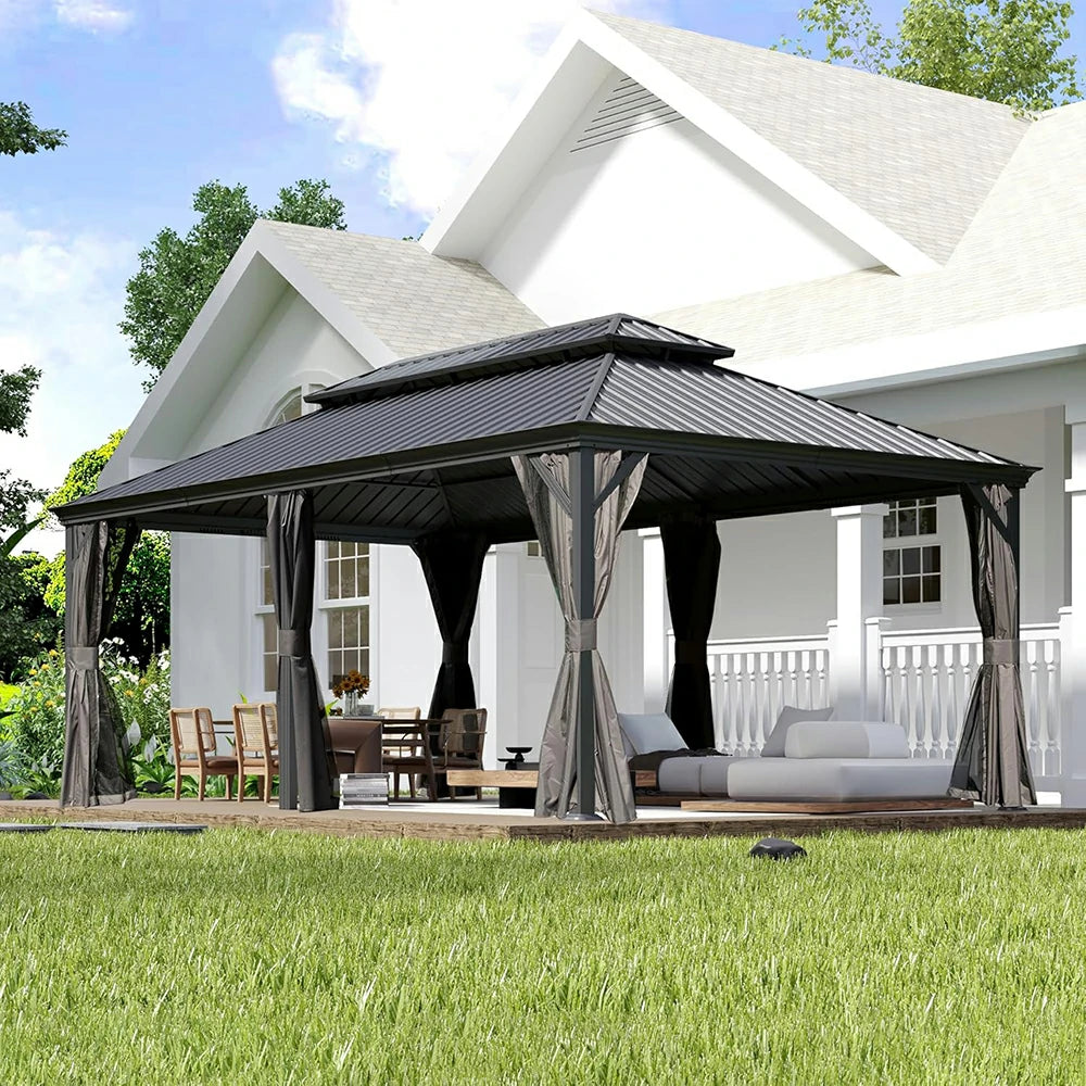Domi outdoor living Hardtop gazebo#size_12'x20'