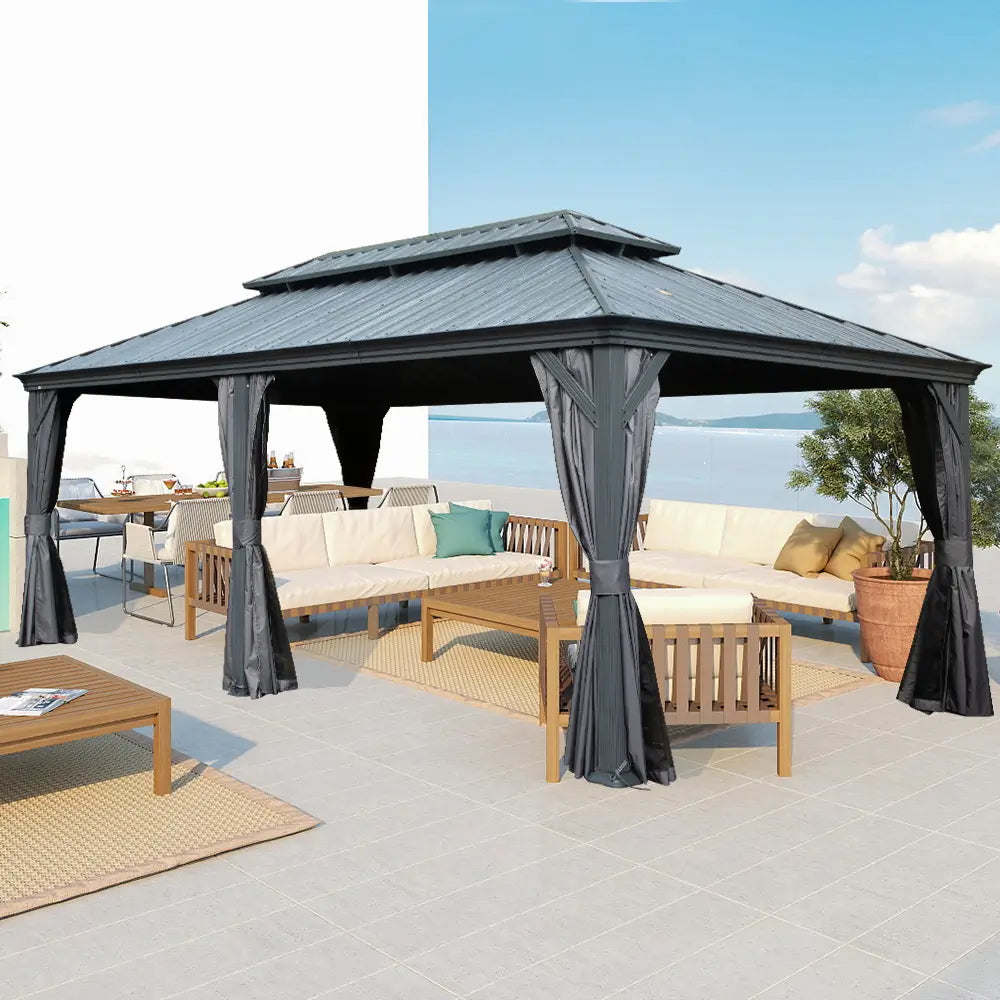Domi outdoor living Hardtop gazebo#size_12'x20'