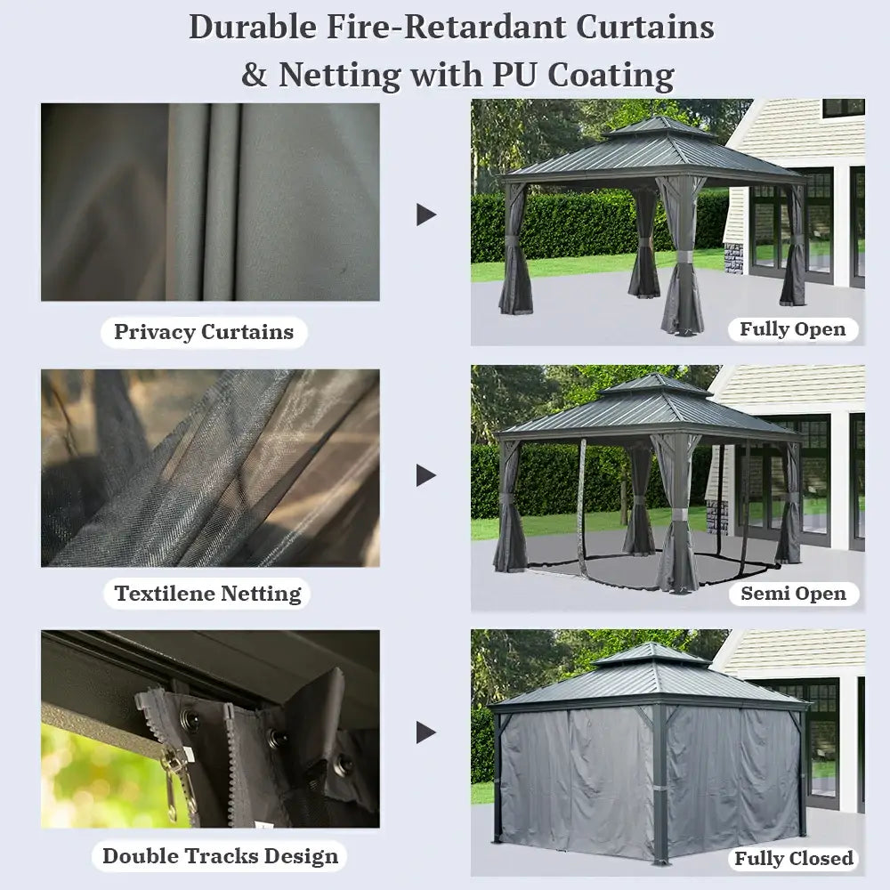 Domi outdoor living Hardtop gazebo#size_13'x13'