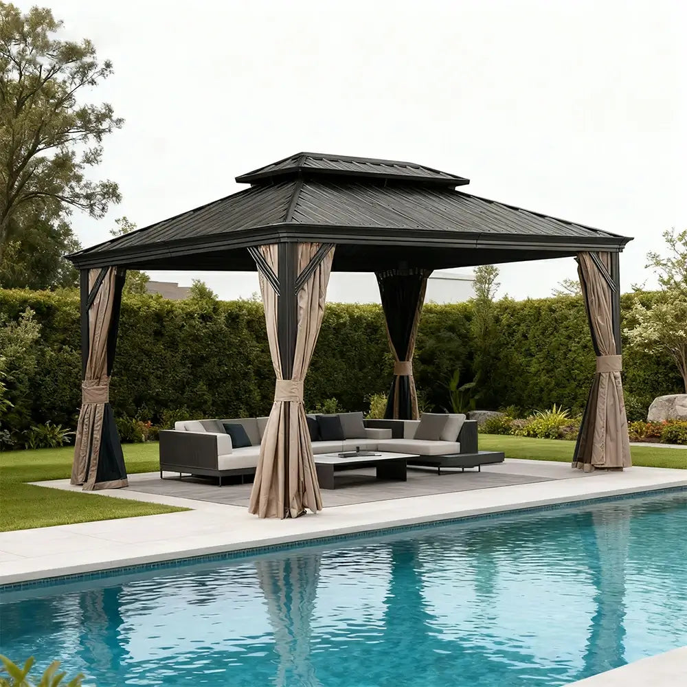 Domi outdoor living Hardtop gazebo#size_13'x15'