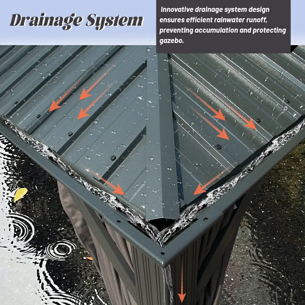 Domi outdoor living Hardtop gazebo#size_13'x15'