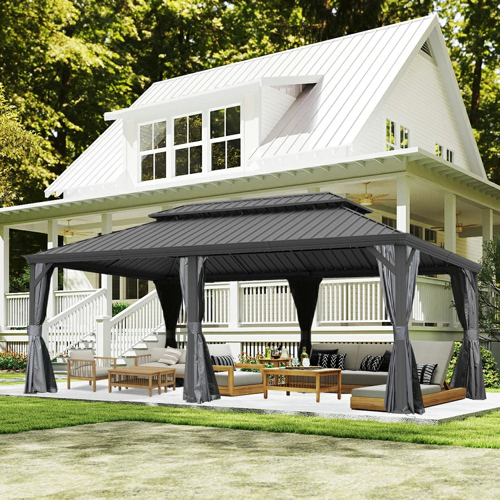 Domi outdoor living Hardtop gazebo#size_14'x20'