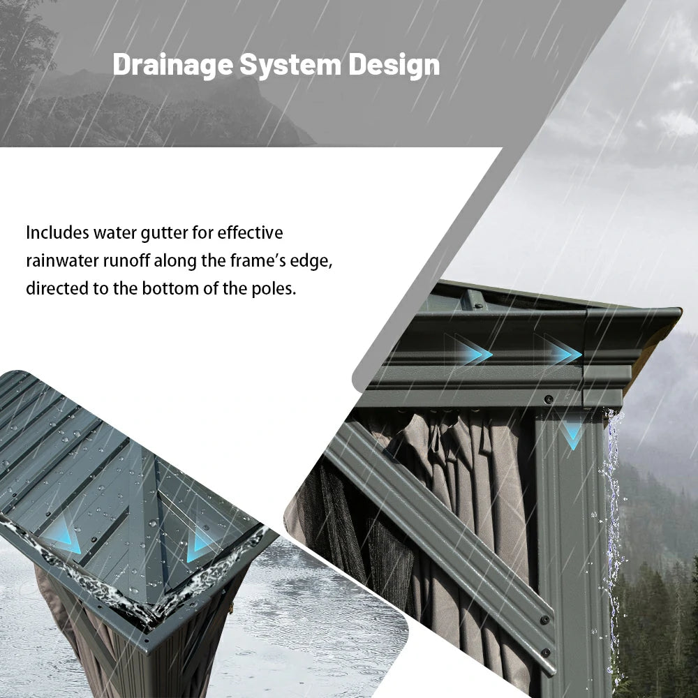 Domi outdoor living Hardtop gazebo#size_14'x20'