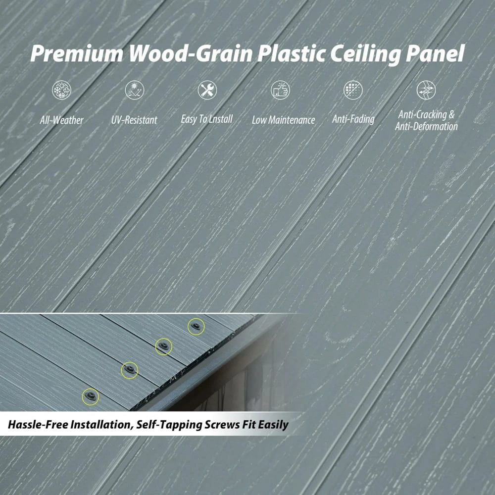 Domi Outdoor Living Hardtop Gazebo Resin Roof#size_12'x16'