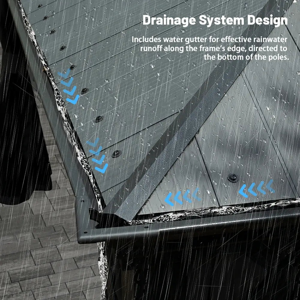 Domi Outdoor Living Hardtop Gazebo Resin Roof#size_14'x20'