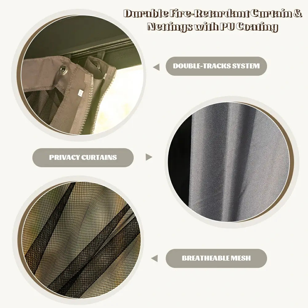 Domi Outdoor Living Hardtop Gazebo Resin Roof#size_14'x20'