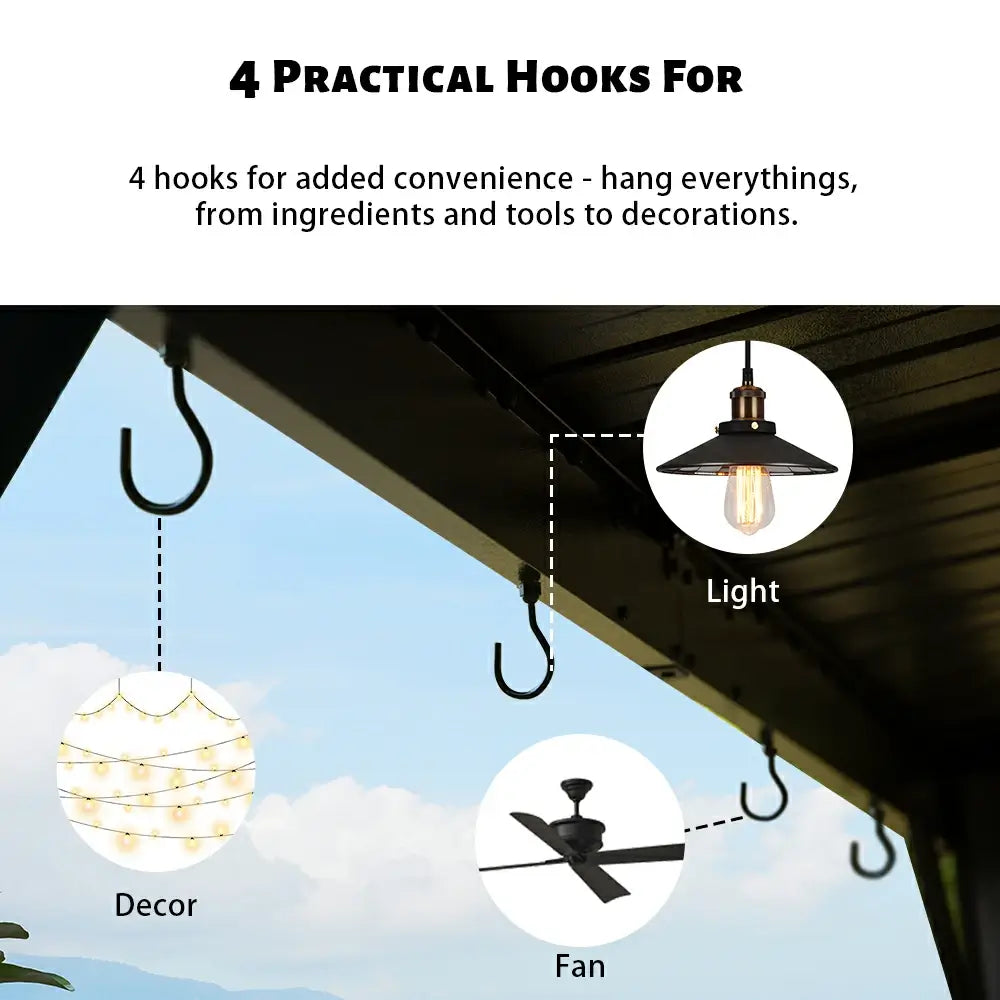 domi grill gazebo sloping roof #color_gray