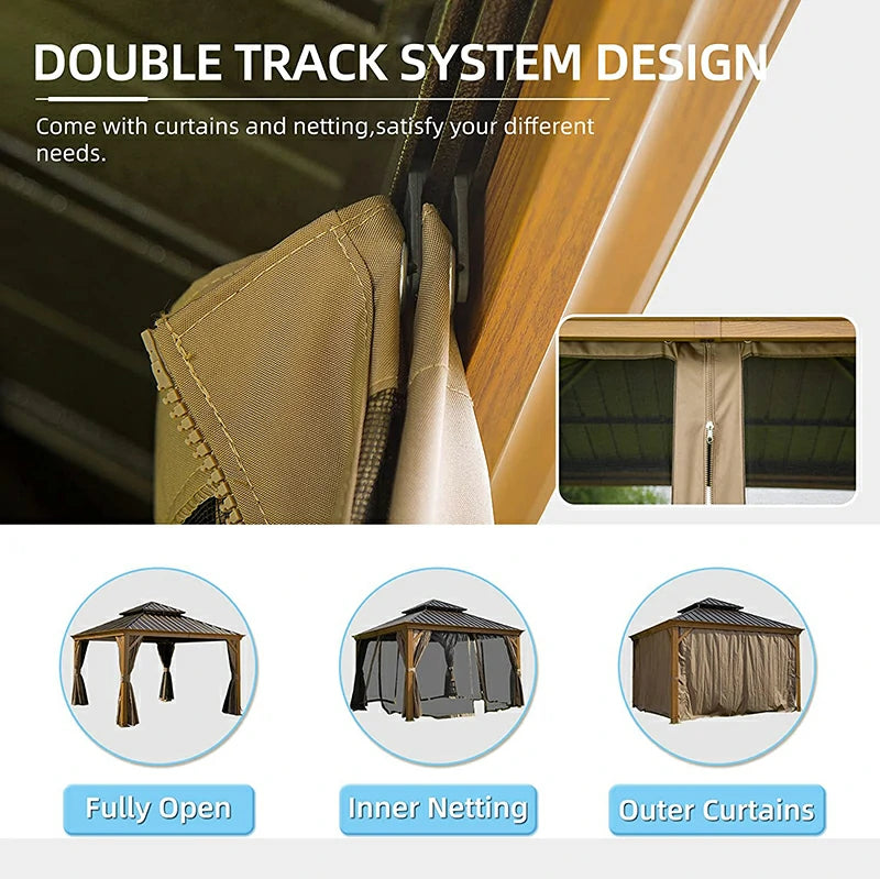 Domi Outdoor Living Hardtop Gazebo#size_12'x12'