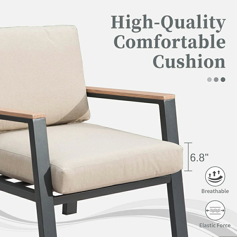 Domi Outdoor Living Outdoor Sofa Set#color_khaki