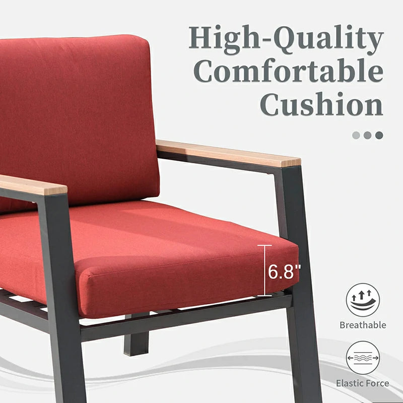 Domi Outdoor Living Outdoor Sofa Set#color_red