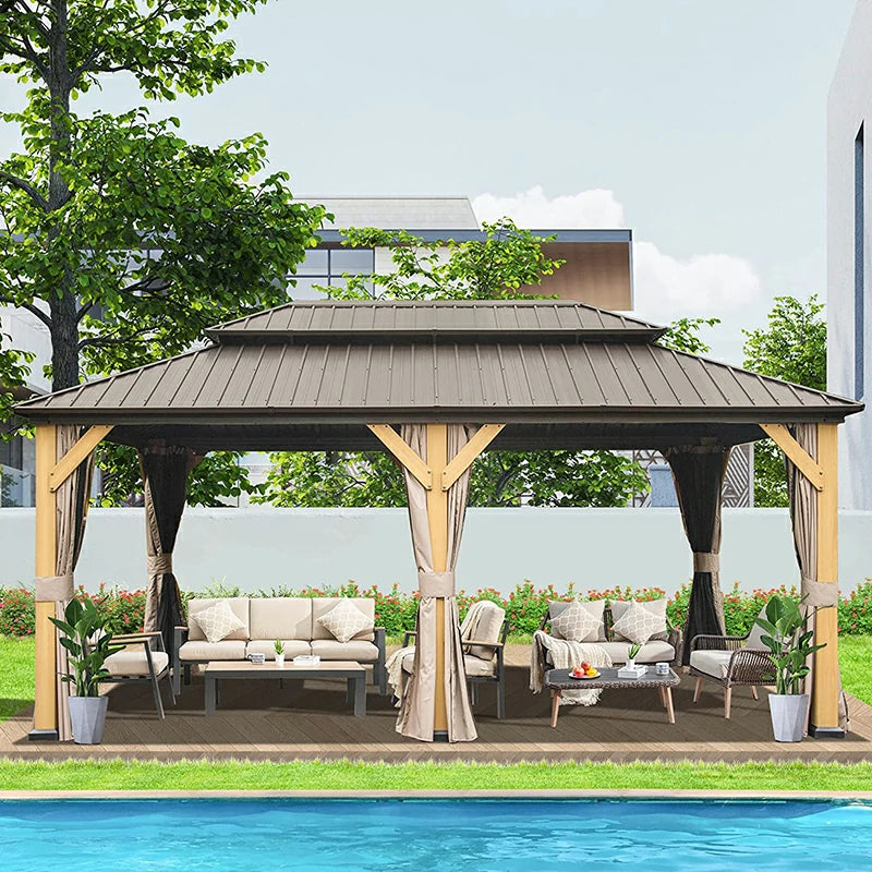 Domi Outdoor Living wood gazebo#size_12' x 20'
