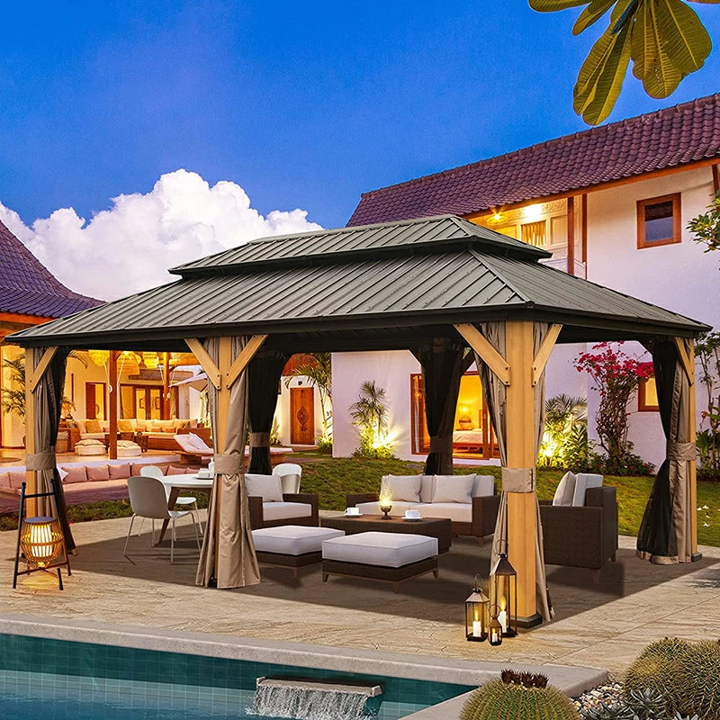 Domi Outdoor Living wood gazebo#size_12' x 20'