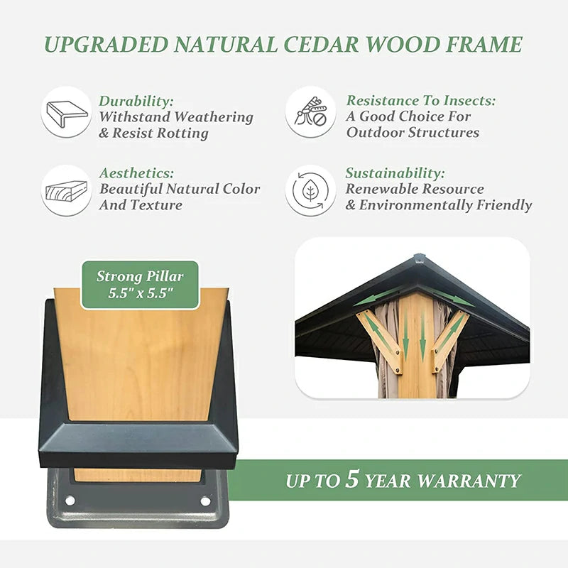 Domi Outdoor Living wood gazebo#size_12' x 20'