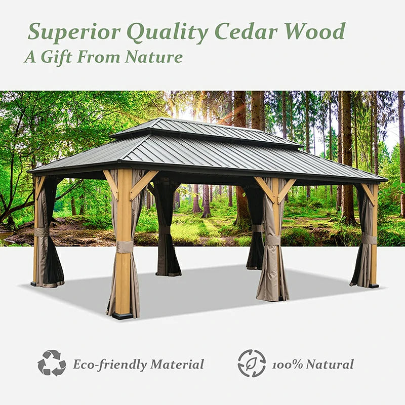 Domi Outdoor Living wood gazebo#size_12' x 20'