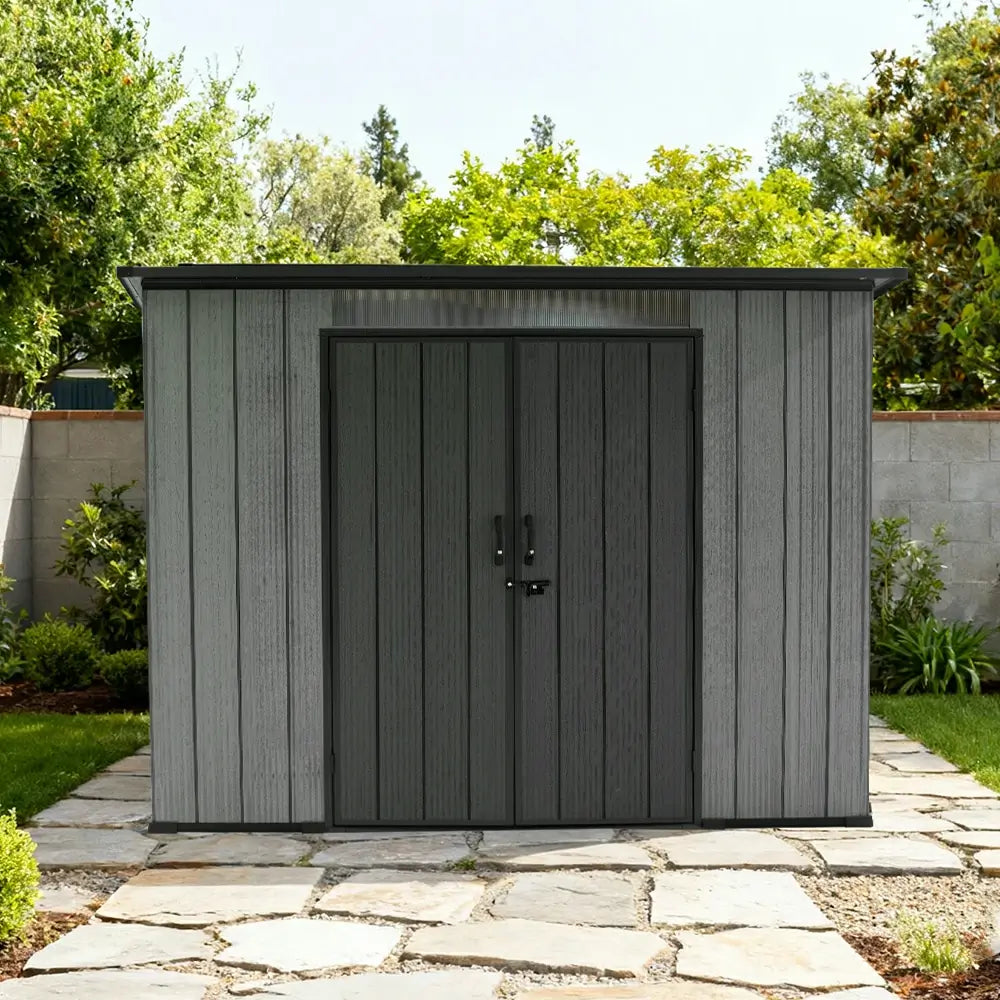 Domi Outdoor Living resin storage shed sloping roof#size_6.2'x11'