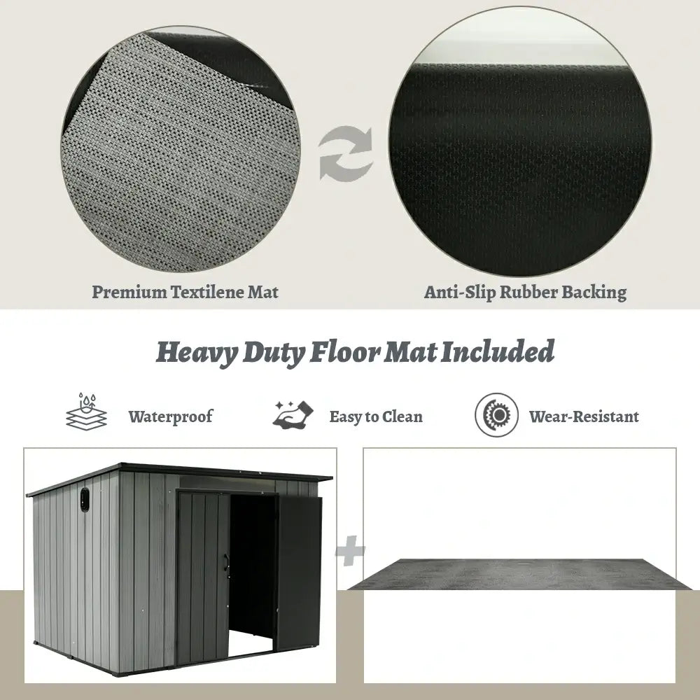 Domi Outdoor Living resin storage shed sloping roof#size_6.2'x11'