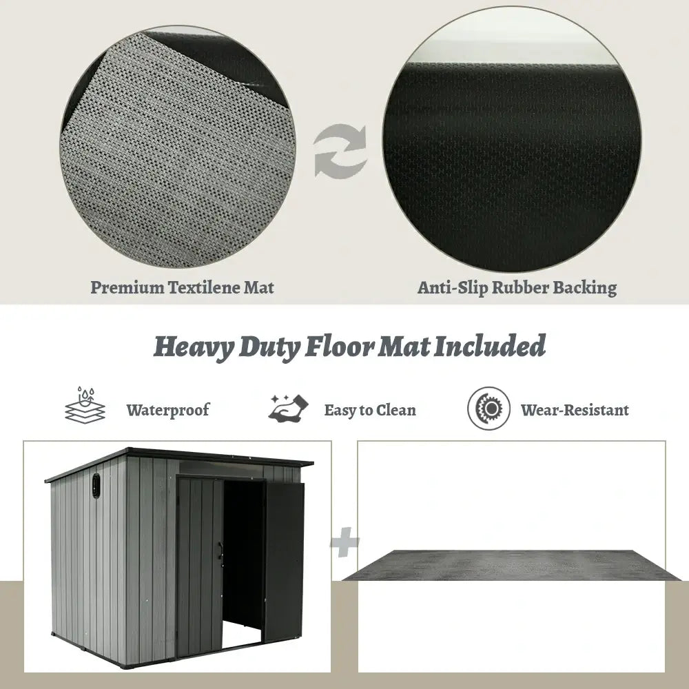 Domi Outdoor Living resin storage shed sloping roof#size_6.2'x7.8'