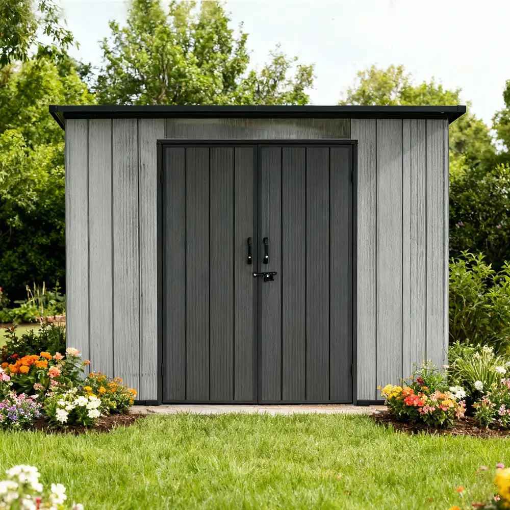 Domi Outdoor Living resin storage shed sloping roof#size_6.2'x9.3'