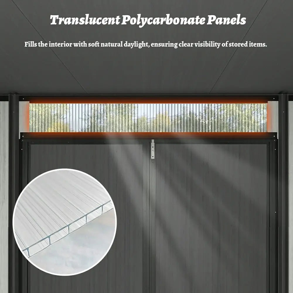 Domi Outdoor Living resin storage shed sloping roof#size_6.2'x9.3'