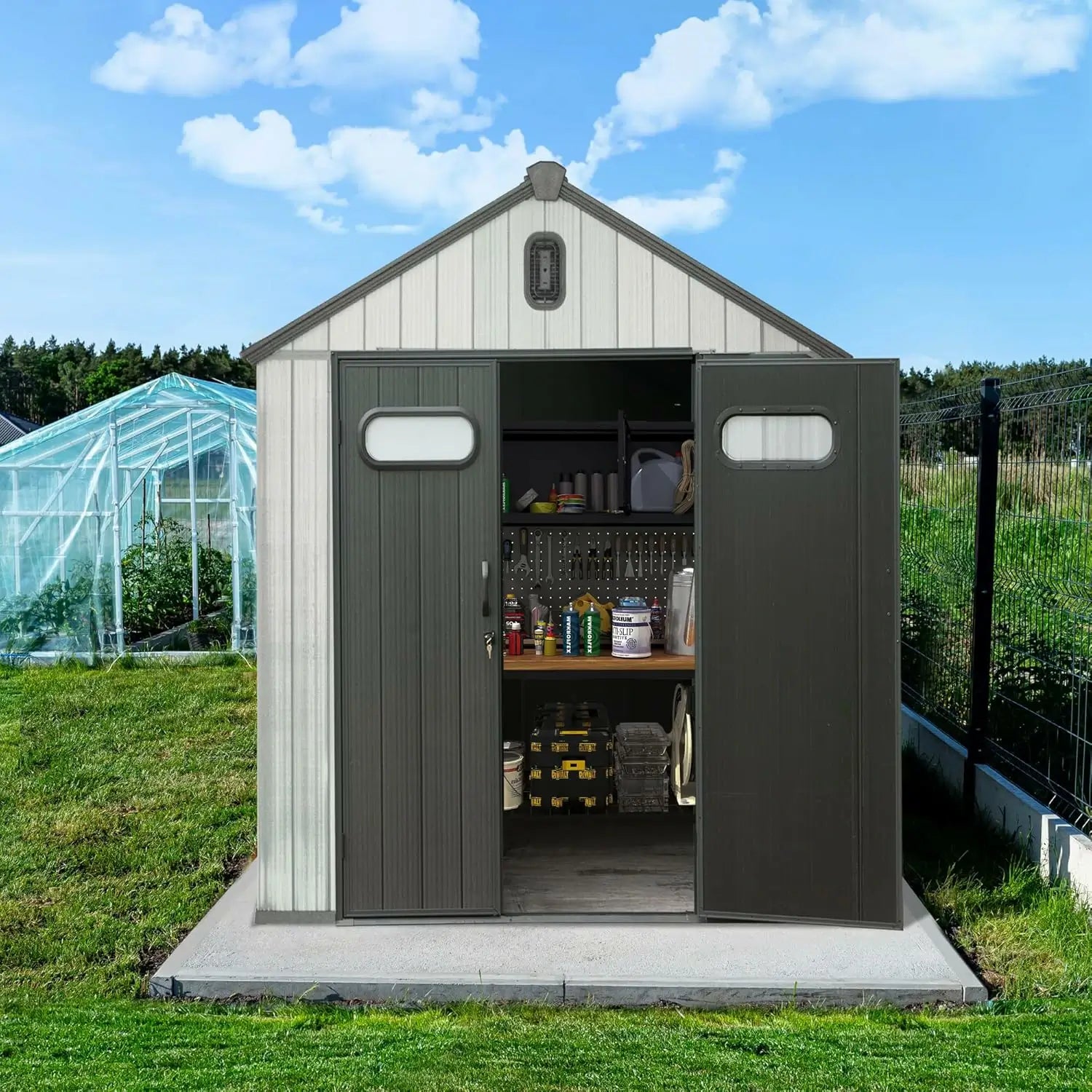 Domi Outdoor Living resin storage shed#size_6x4 FT