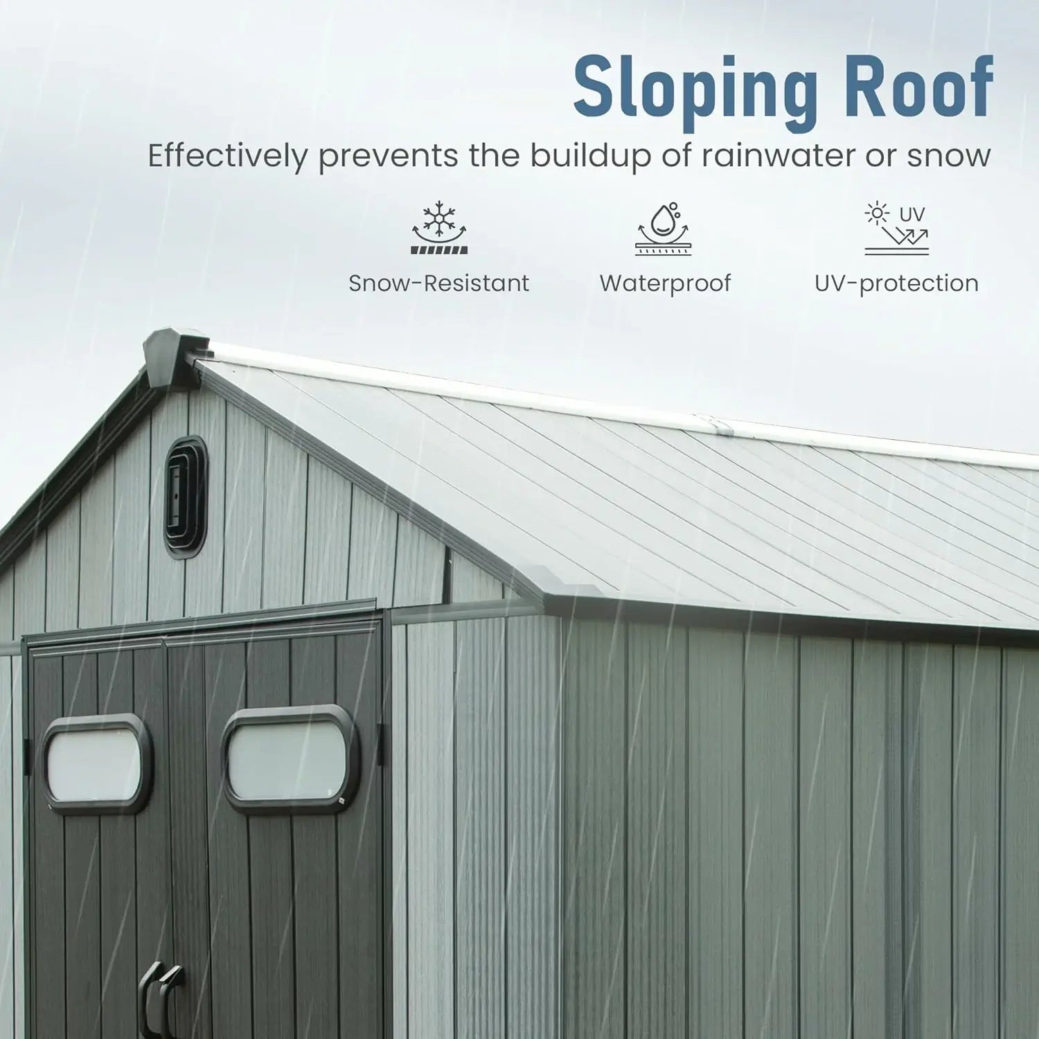 Domi Outdoor Living resin storage shed#size_6x4 FT