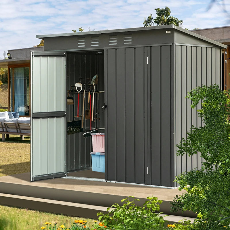 Domi Outdoor Living storage shed sloping roof#size_6'x4'