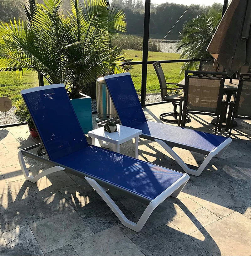 Domi Patio Chaise Lounge 3 Pcs#color_blue