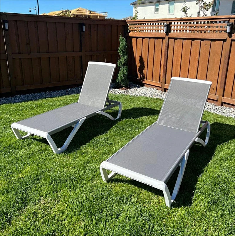 Domi Patio Chaise Lounge 3 Pcs#color_grey