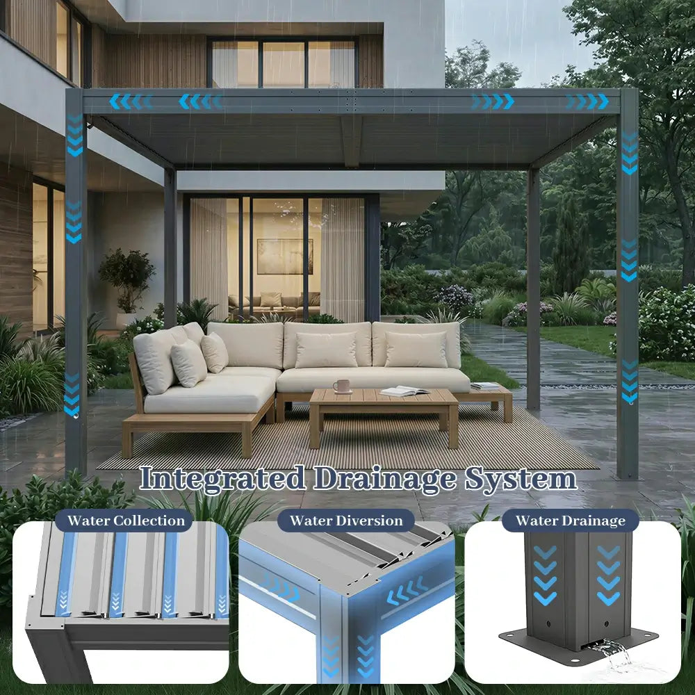 domi louvered pergola#size_10'x16'