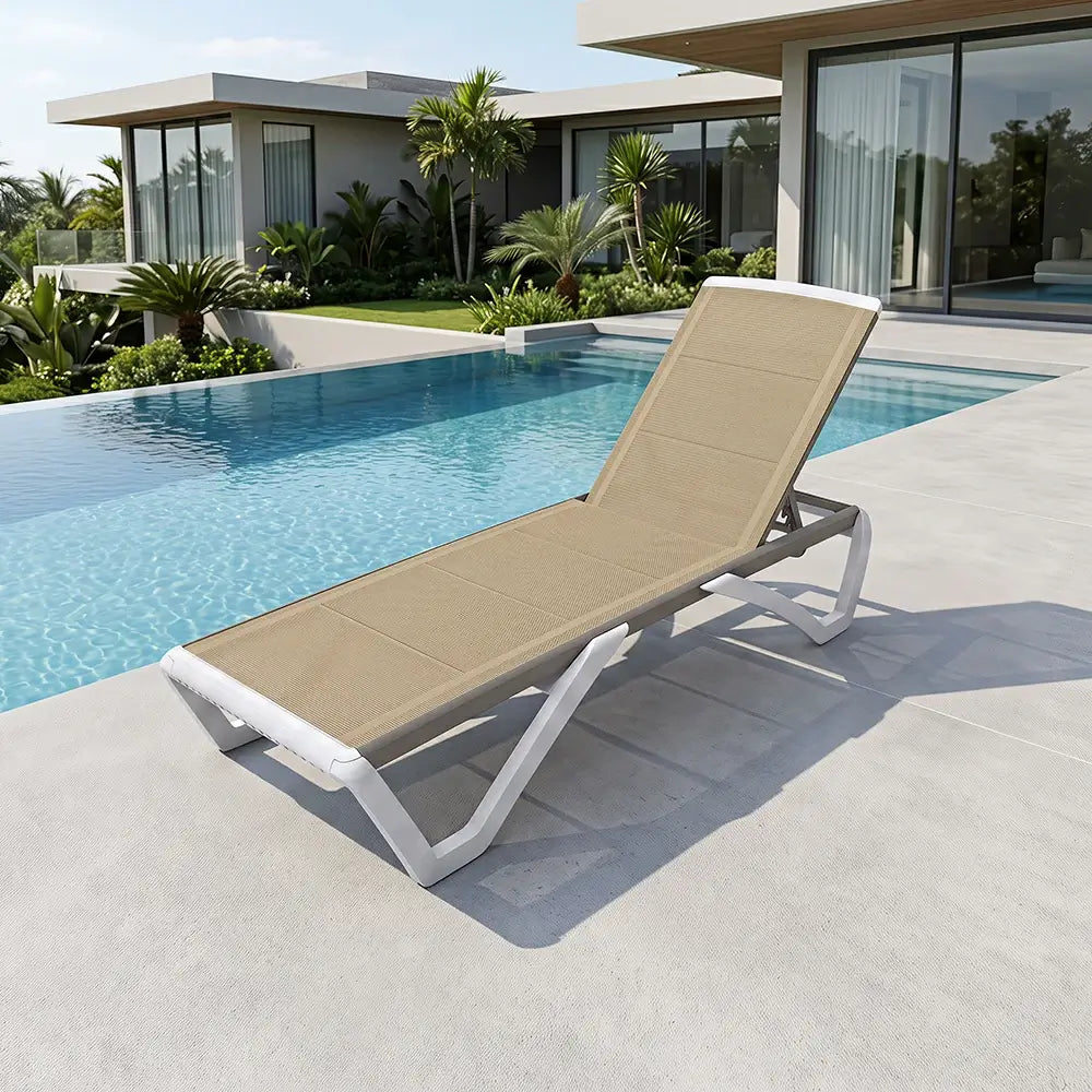 Armless Outdoor Chaise Lounge