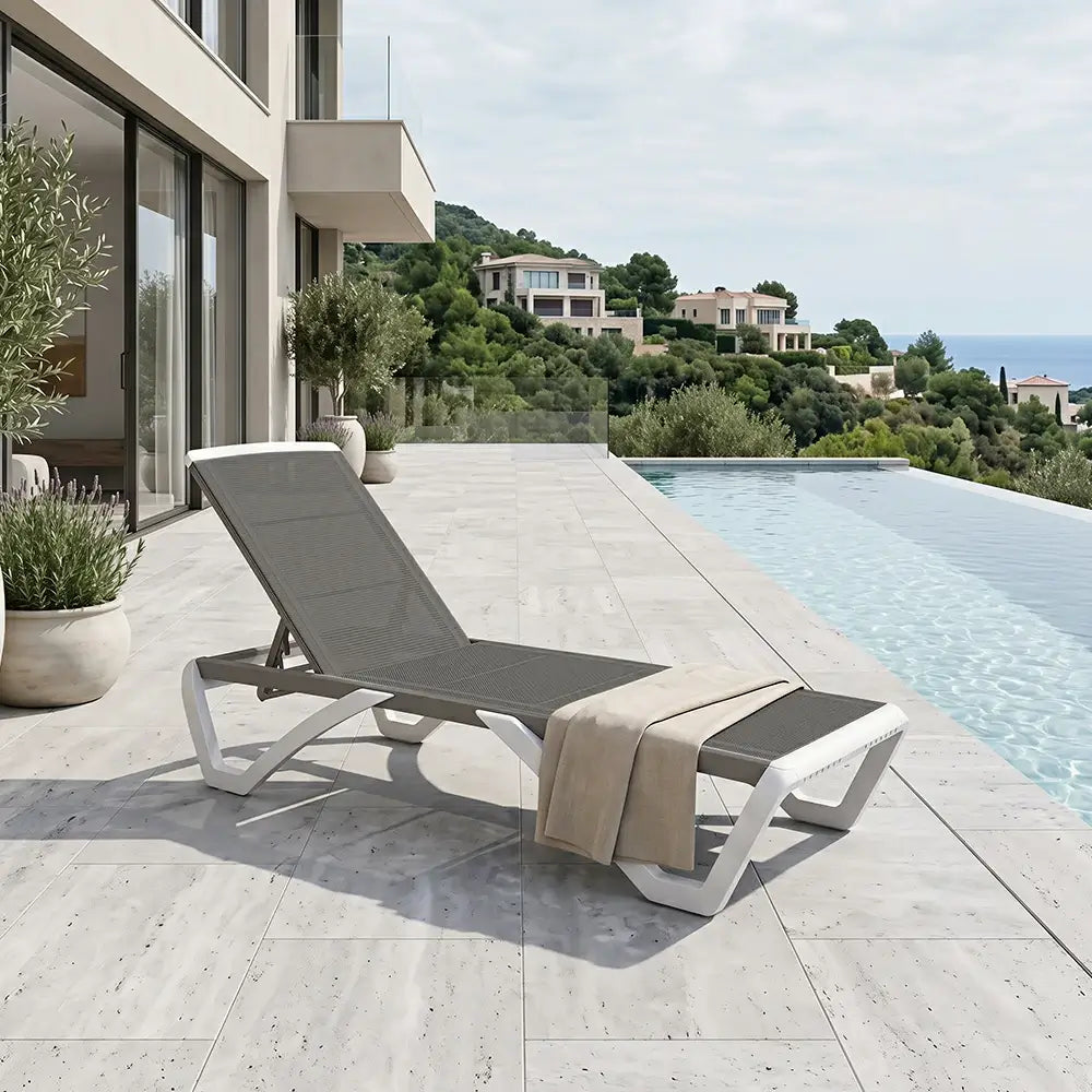 Armless Outdoor Chaise Lounge