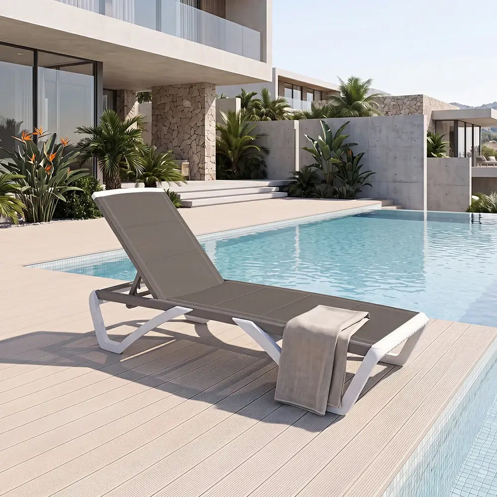 Armless Outdoor Chaise Lounge