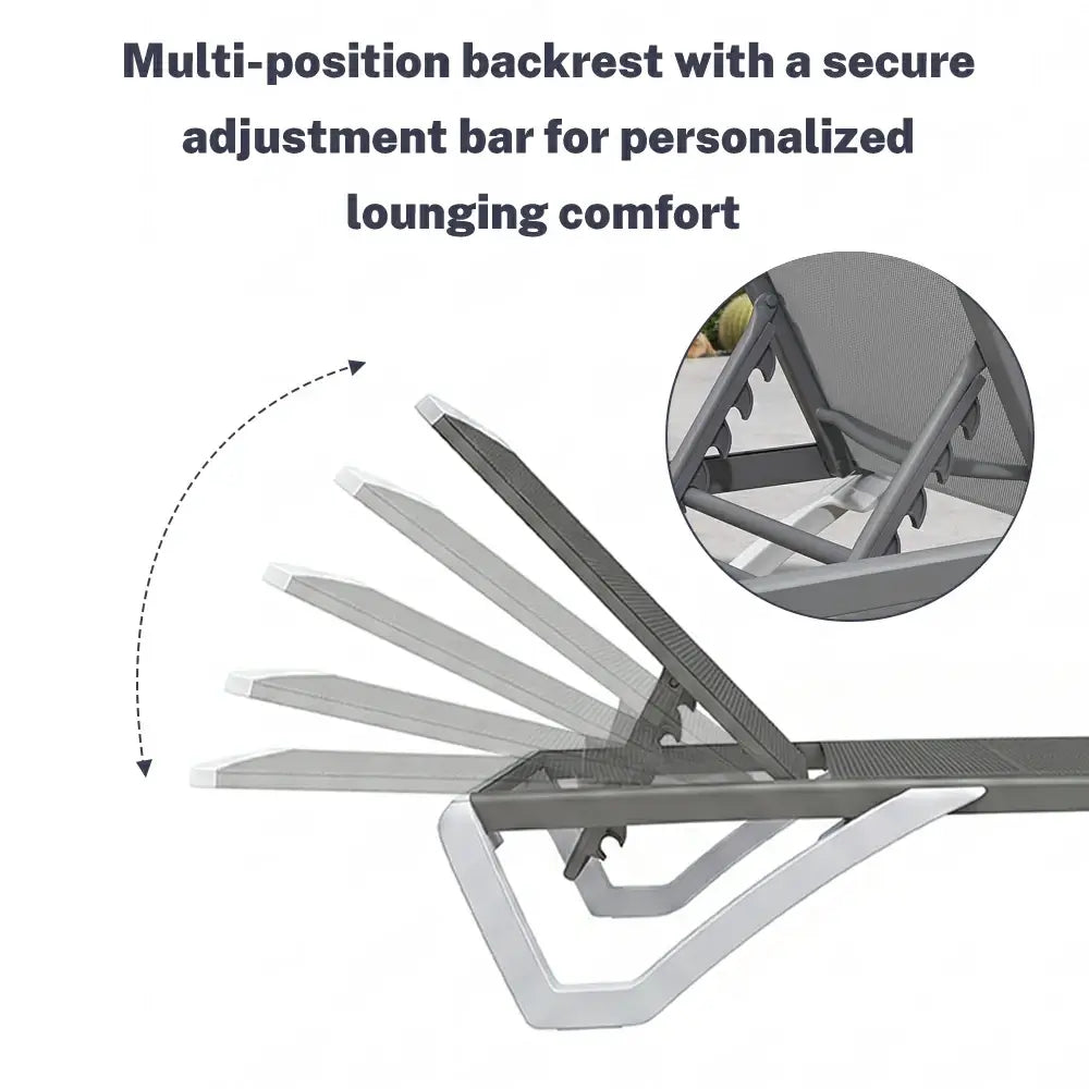 Armless Outdoor Chaise Lounge