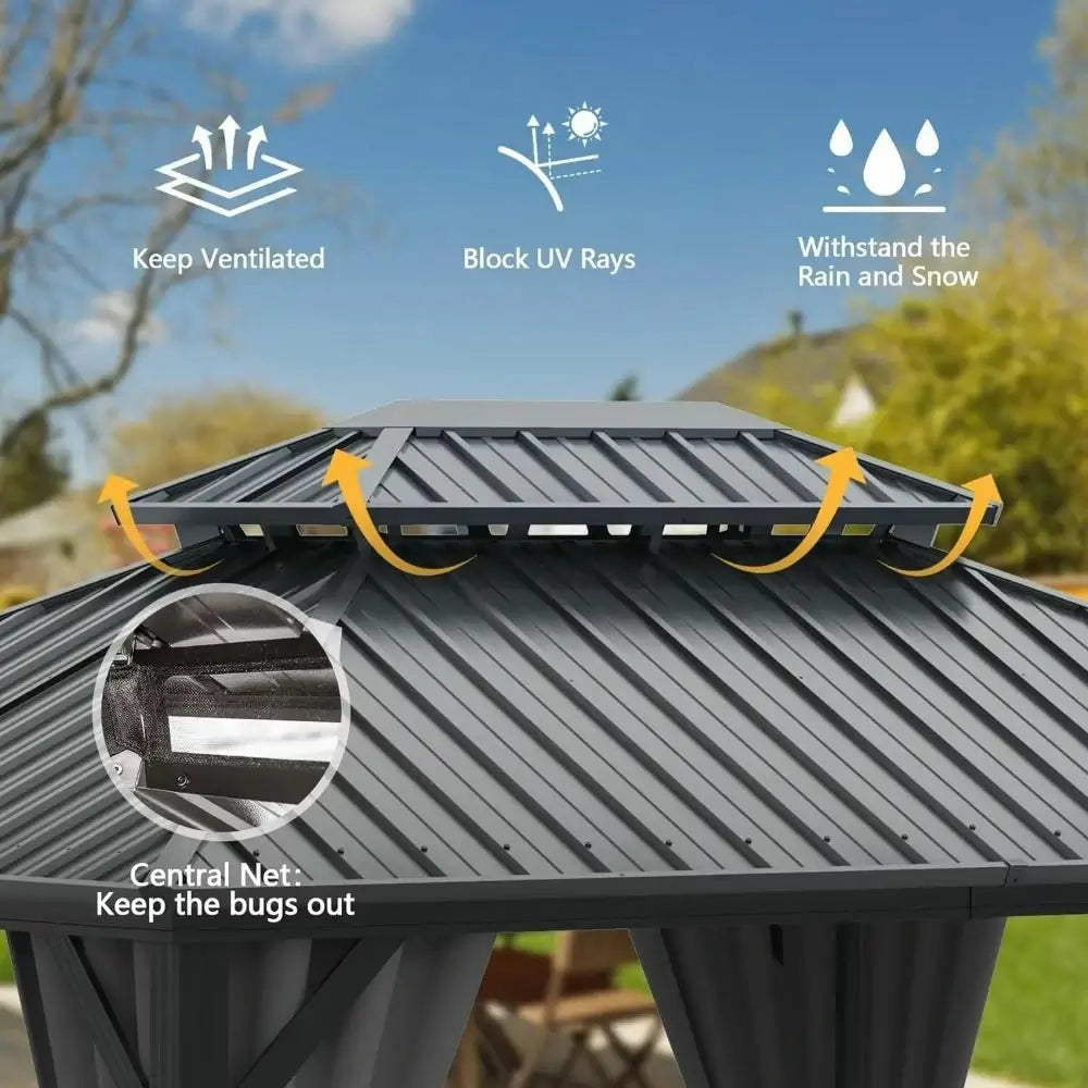 Domi outdoor living Hardtop gazebo#size_10'x12'