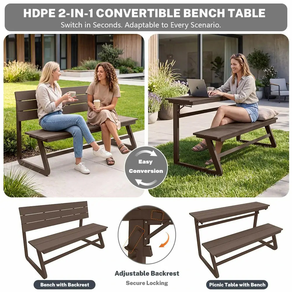 domi convertible bench table#Color_dark brown