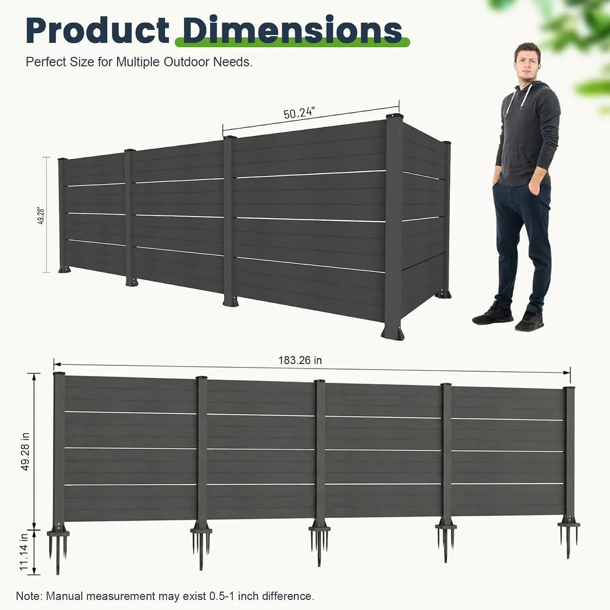 domi hdpe outdoor privacy screen #Color_gray