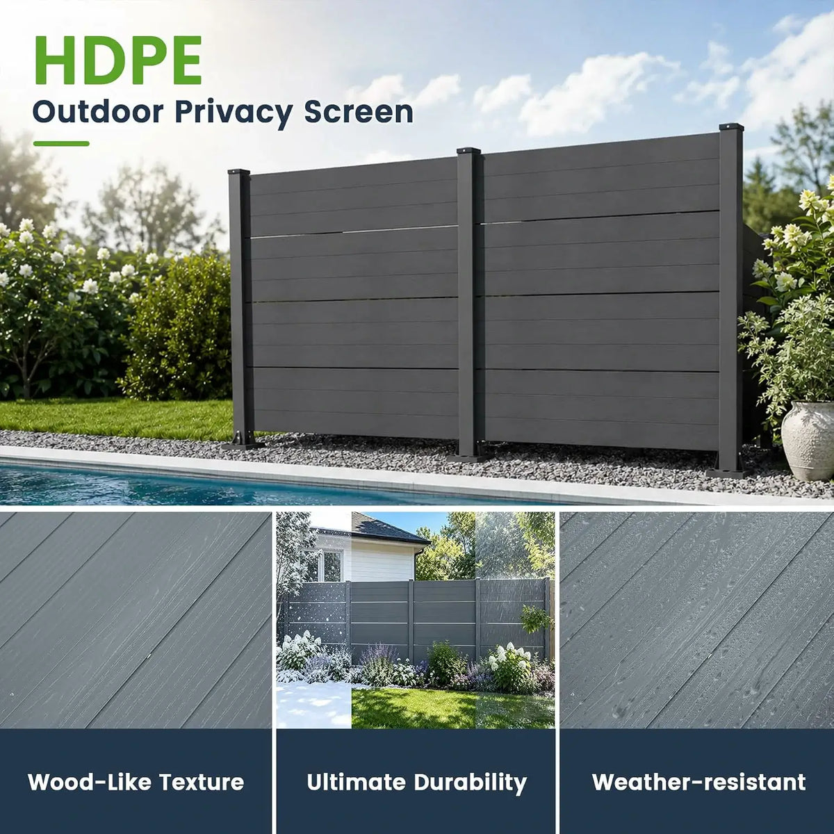 domi hdpe outdoor privacy screen #Color_gray
