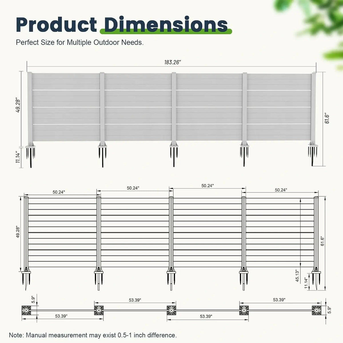 domi hdpe outdoor privacy screen #Color_white