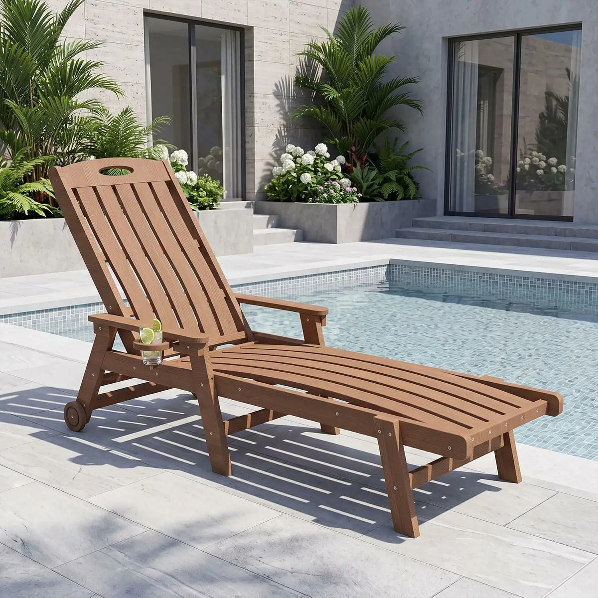 domi hdpe vertical slatted chaise lounge#Color_dark brown