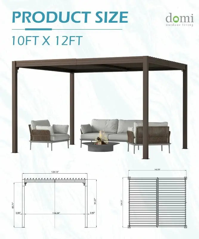 domi louvered pergola#size_10'x12'