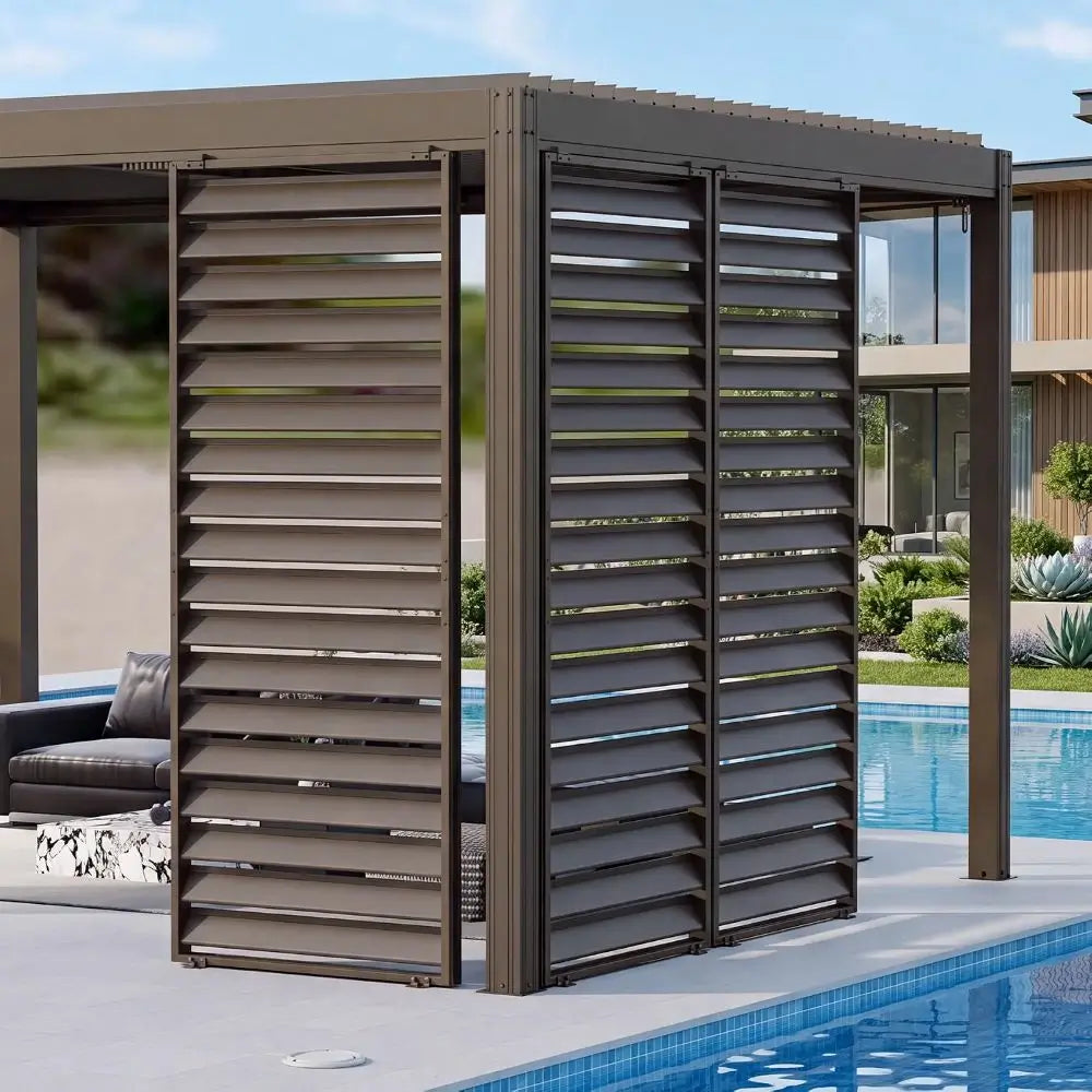 Aluminum Louvered Pergola Screen -1 Pack