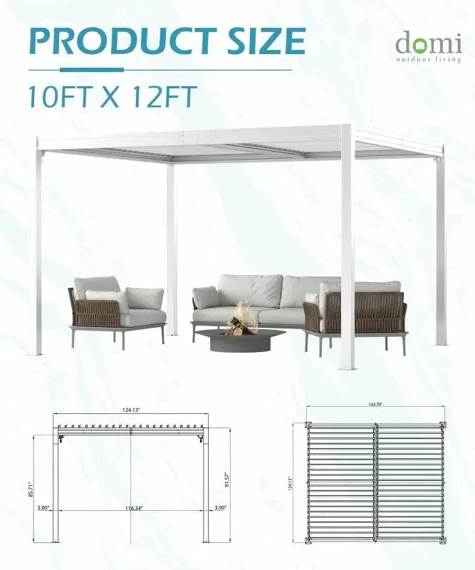 domi louvered pergola#size_10'x12'