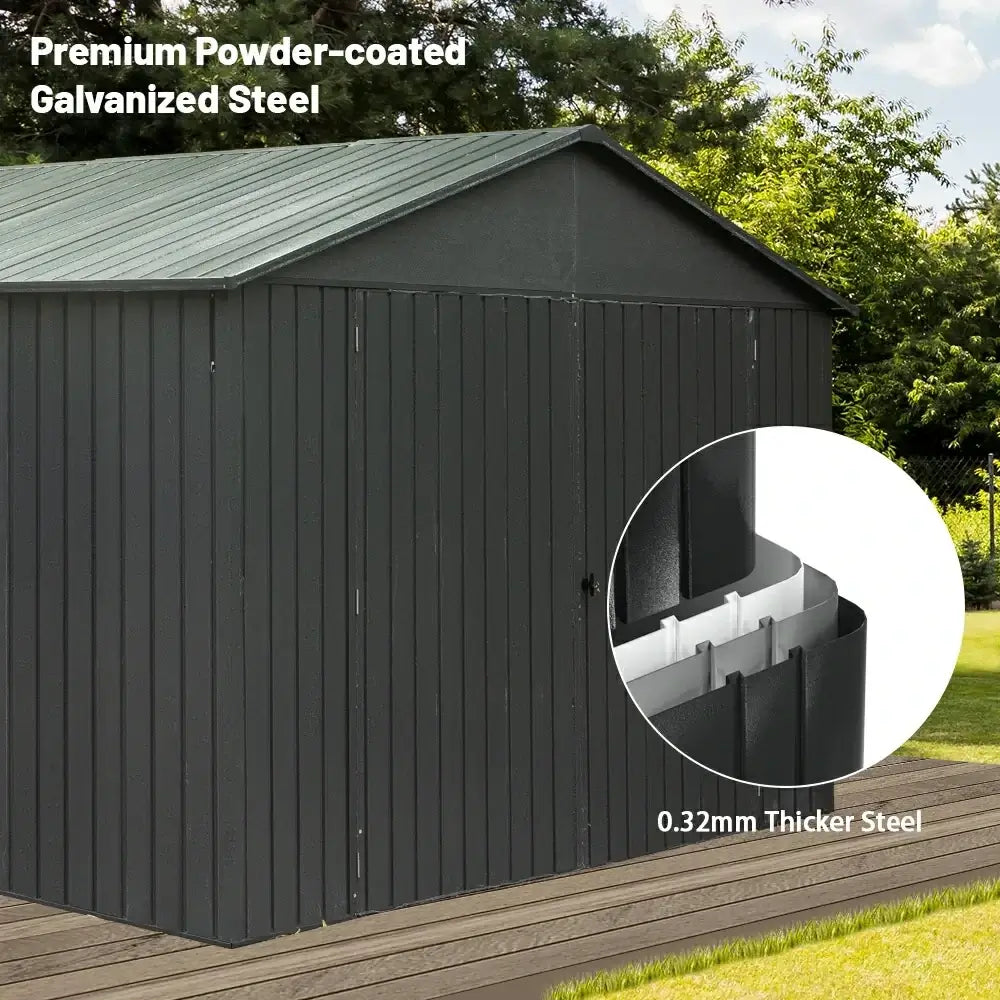 Domi Outdoor Living metal garage storage shed#size_12'x30'