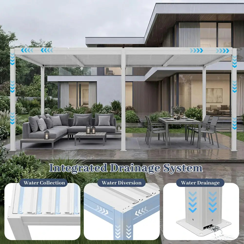 domi louvered pergola#size_12'x24'-New