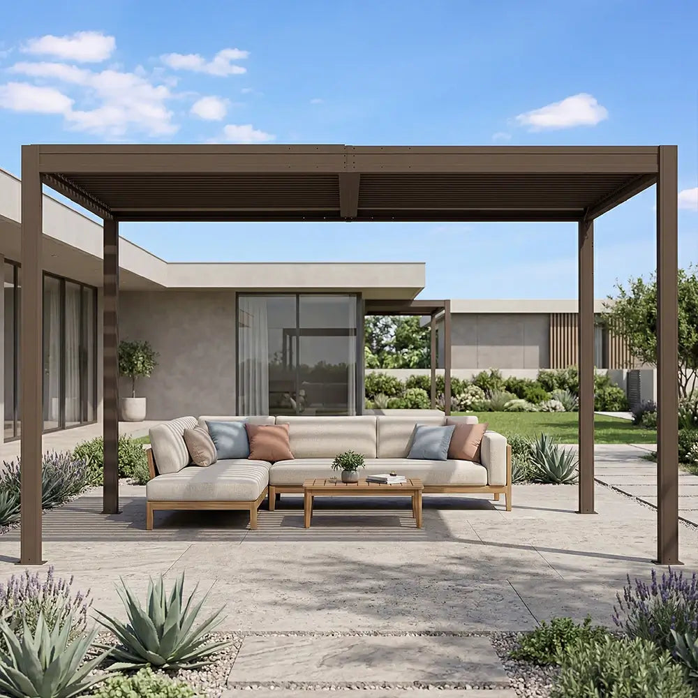 domi louvered pergola#size_13'x13'-New