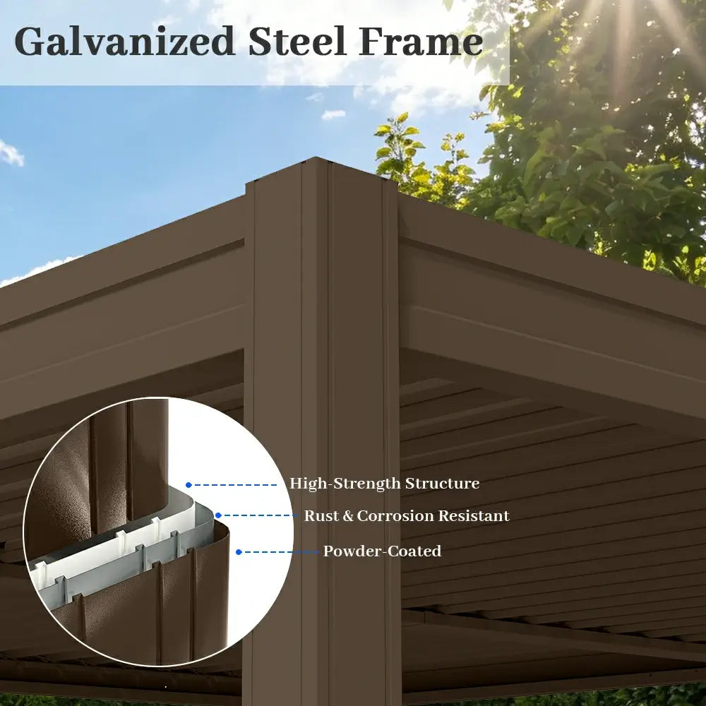 domi louvered pergola#size_14'x20'-New