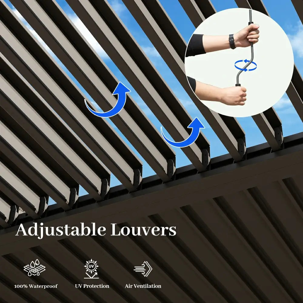 domi louvered pergola#size_14'x20'-New