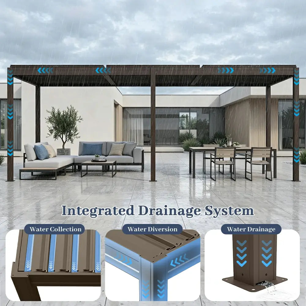 domi louvered pergola#size_14'x20'-New