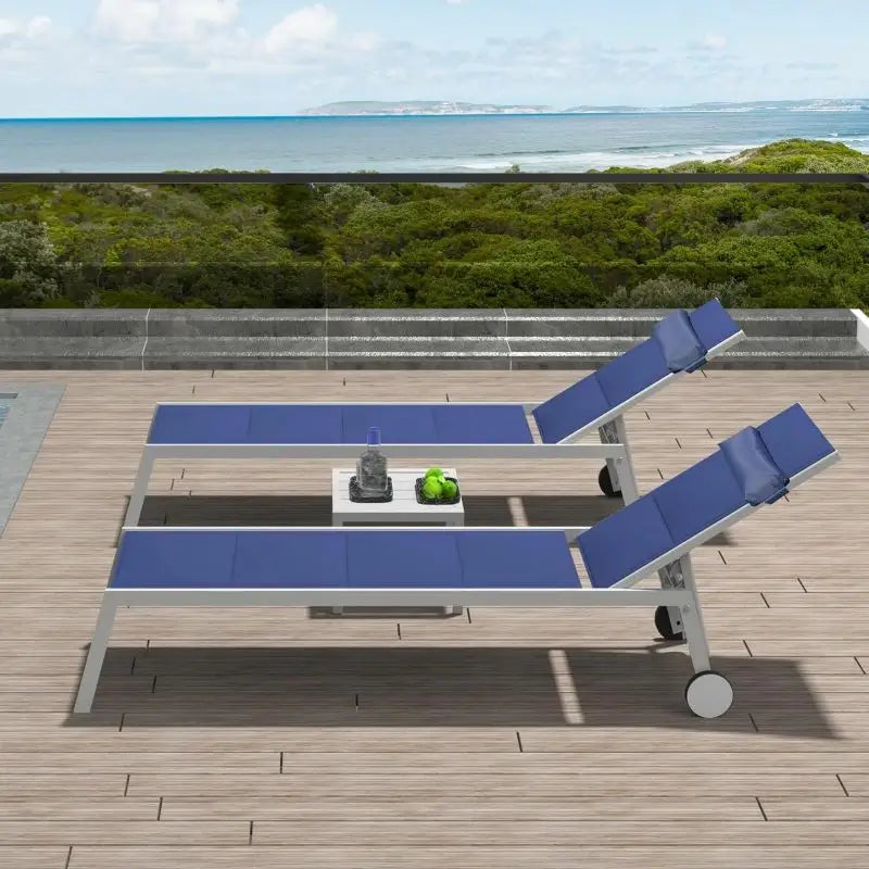 Domi Paded Chaise Lounge#Color_Navy Blue