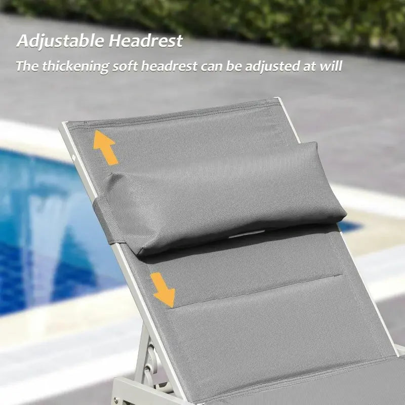 Domi Paded Chaise Lounge#Color_Gray